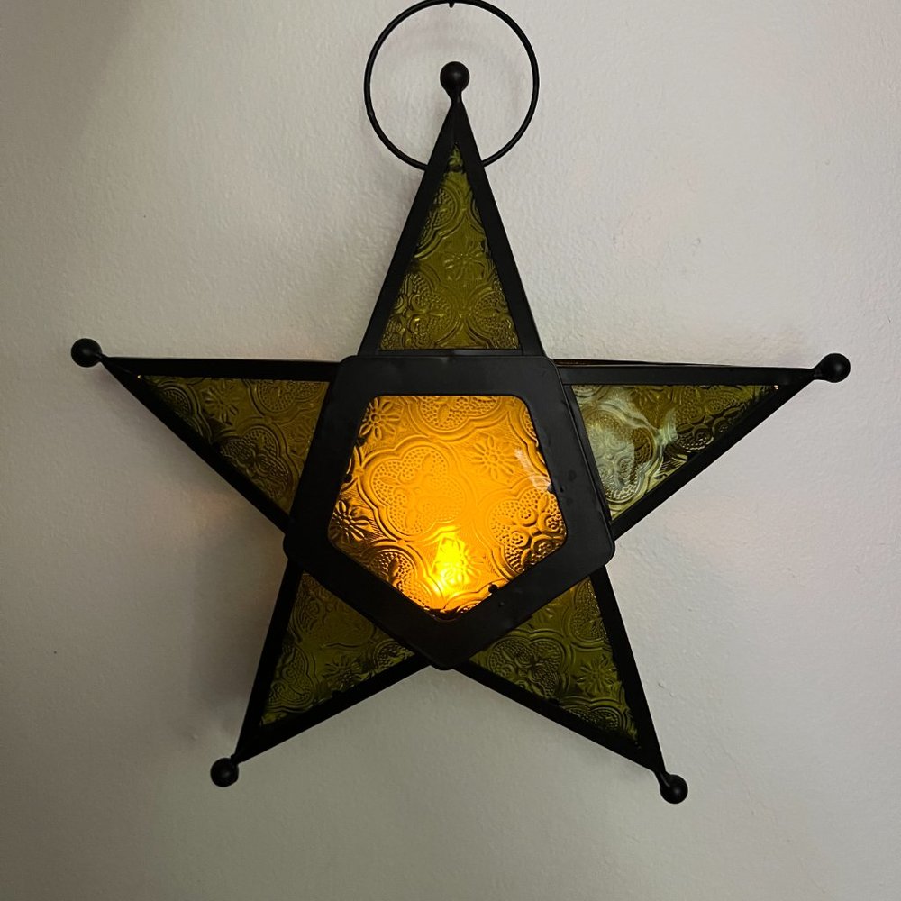 Star Candle Holder - Green